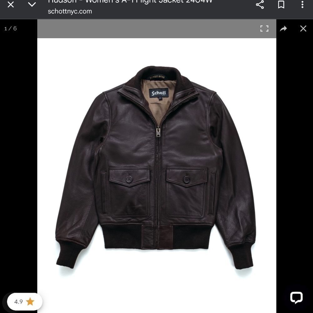 Schott NYC Brown Leather Jacket - Picture 3 of 11